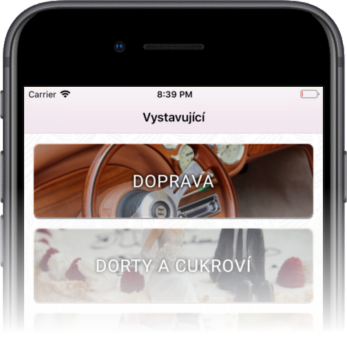 Screenshot mobilnĂ­ aplikace od GoodApps.cz